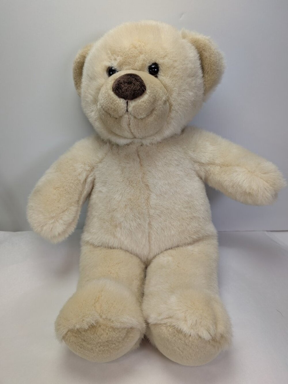 Build-A-Bear Classic Cream Teddy Bear Vintage 2003 Soft Plush No Beans Hard Eyes